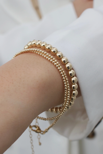 Gold filled ball bracelet discount