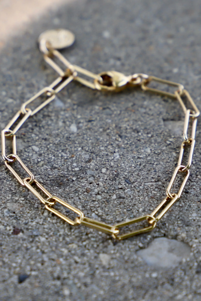 Smooth Paperclip Chain Bracelet