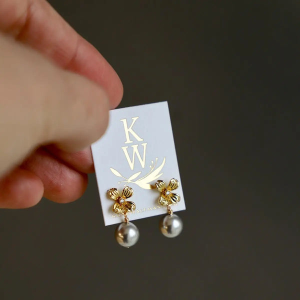 Katie Waltman Primrose Pearl Earrings