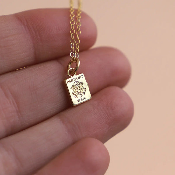 Katie Waltman Passport Travel Necklace