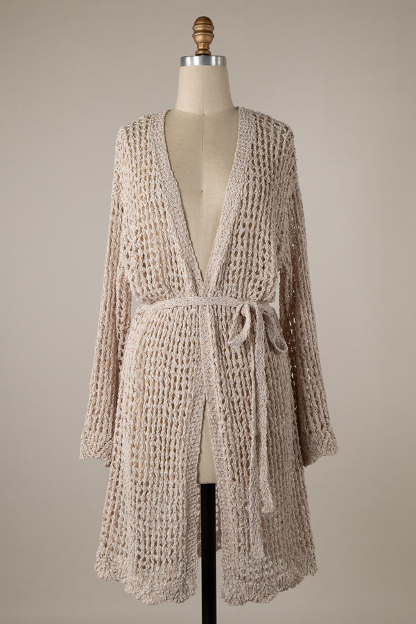 Olivia Open Crochet Cardigan