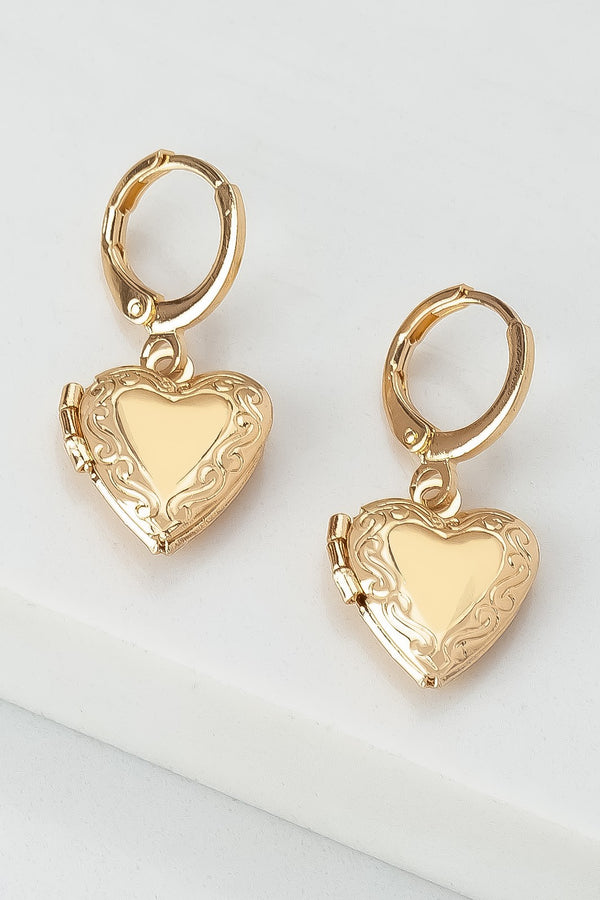 Heart Locket Huggies