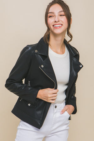 Tara Pleather Super Soft Moto Jacket