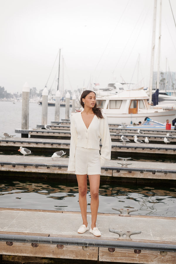 Barefoot Dreams Ribbed Button Front Cardigan