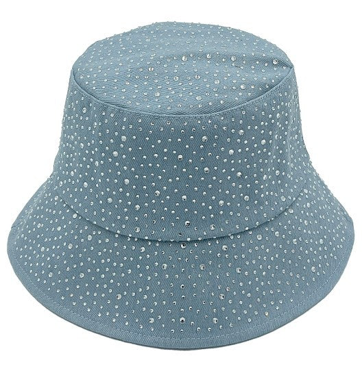 Blinged Out Denim Bucket Hat