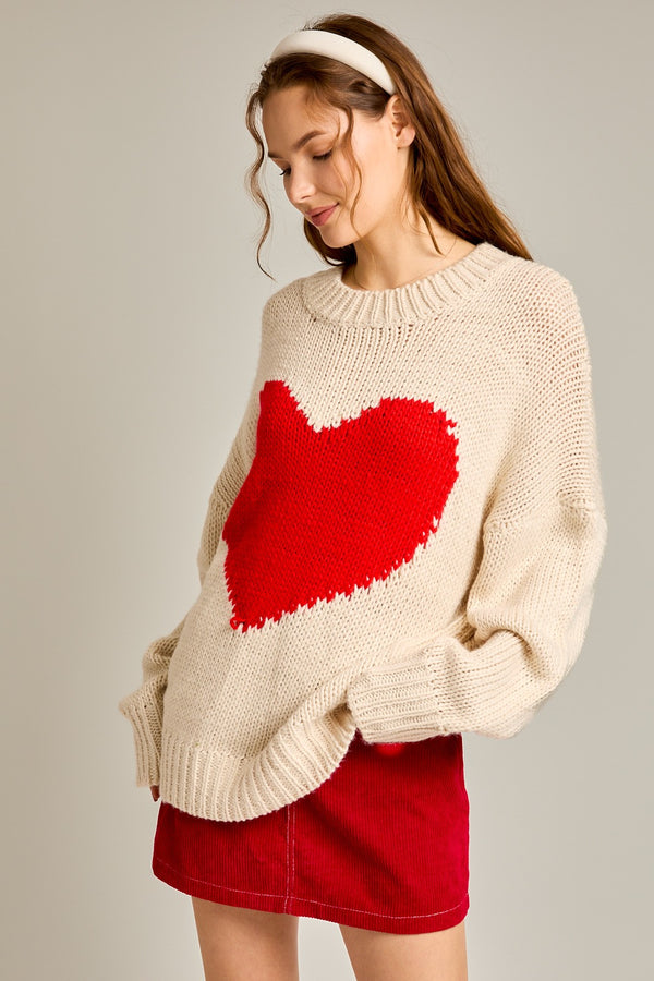 Kimmy Slouchy Heart Sweater