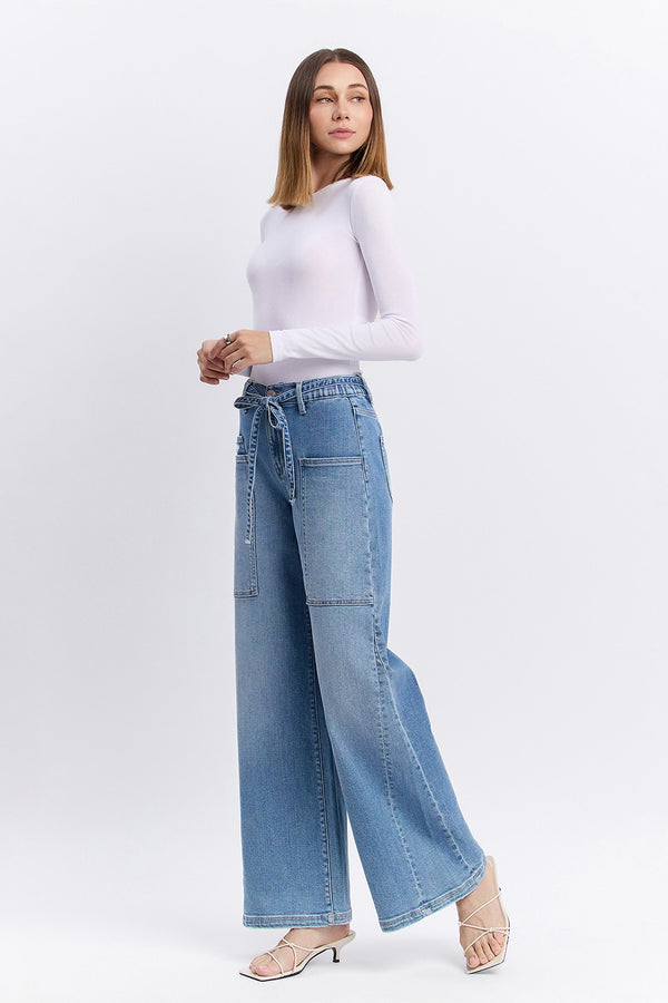 Flying Monkey Tie Waistband Jeans