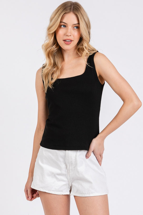 Tonia Waffle Square Tank