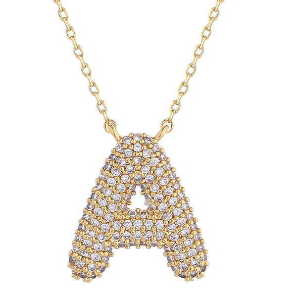 Bubble Initial Necklace (Gold or Silver)