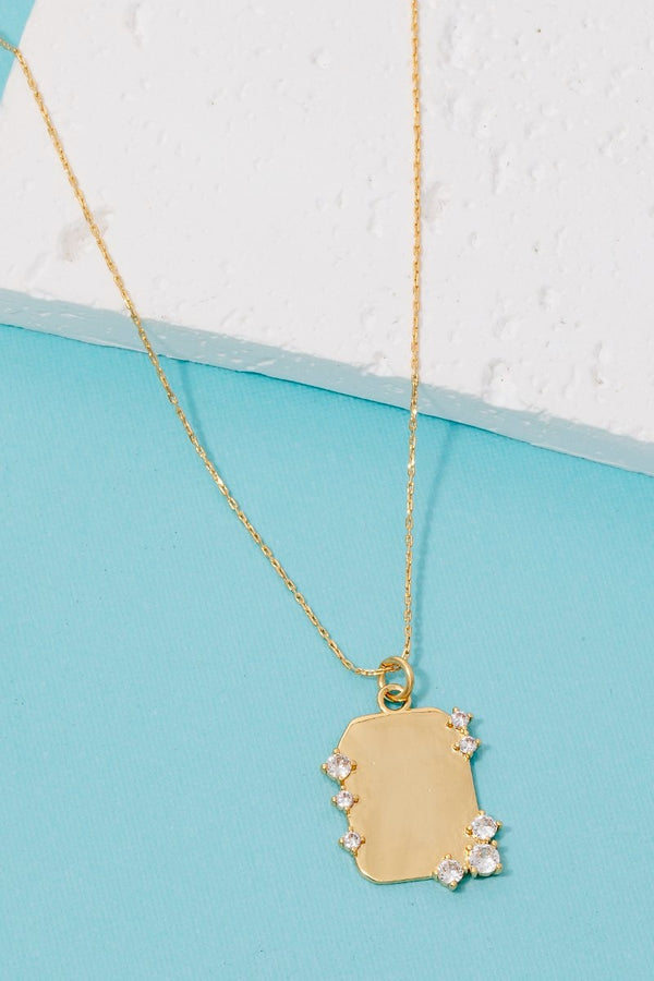 Daisy Dog Tag Necklace