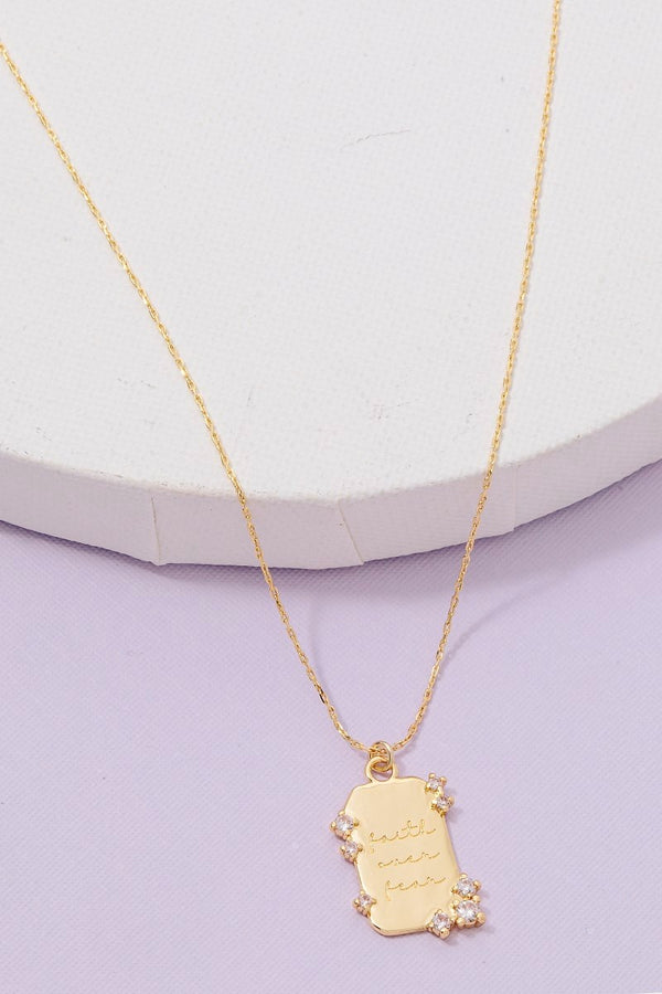 Faith Over Fear Necklace