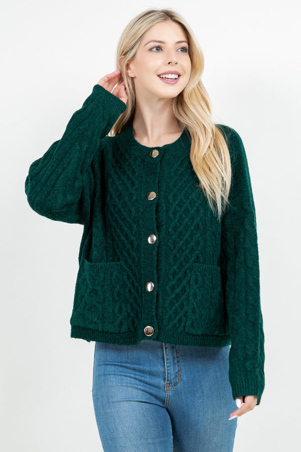 Kenzie Cable Button Cardigan