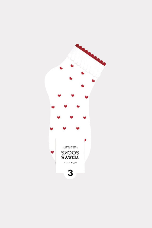 Adorable Heart Print Socks