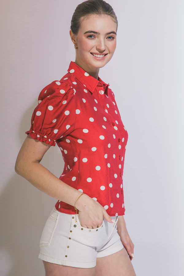 Sadie Polkadot Blouse