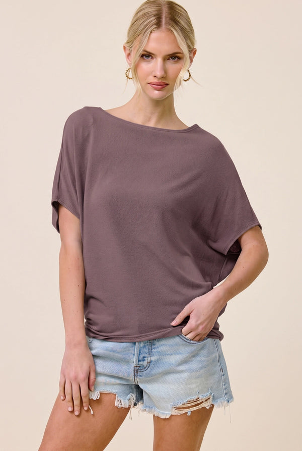 Short Sleeve Crepe Hacci Dolman