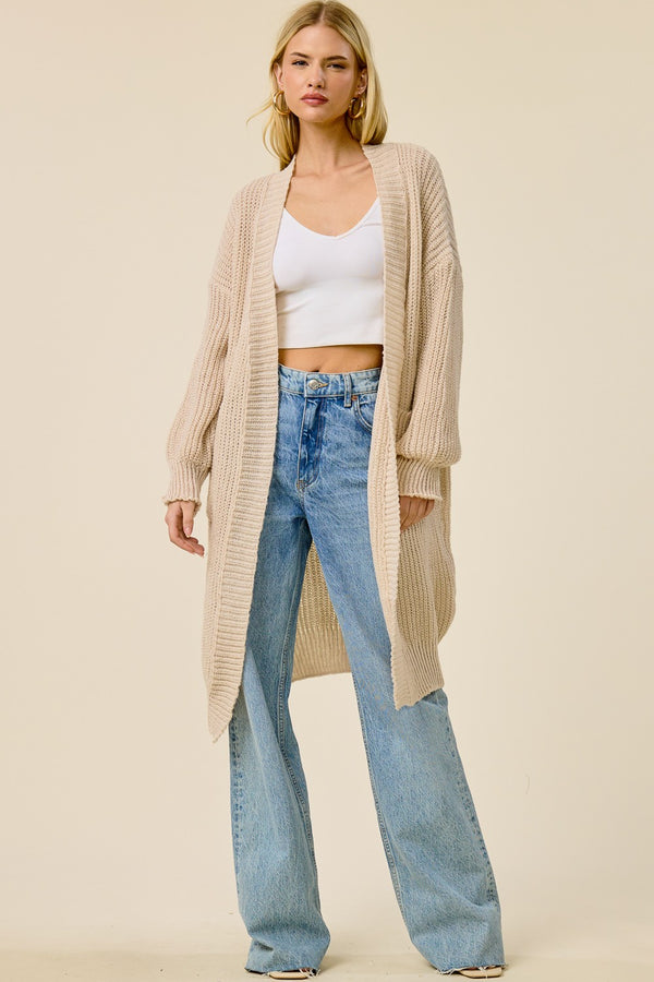 Leah Loose Knit Duster