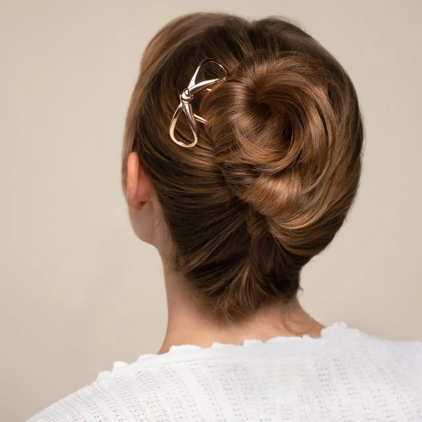 Kitsch Metal Bow French Hair Pin
