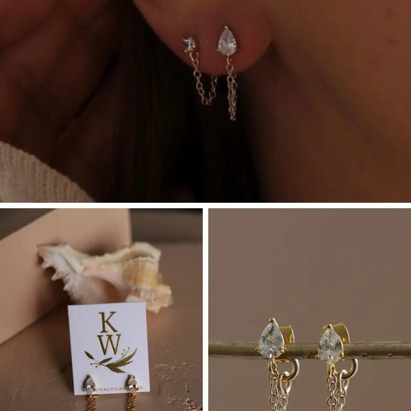 Katie Waltman Eloise Chain Wrap Earrings