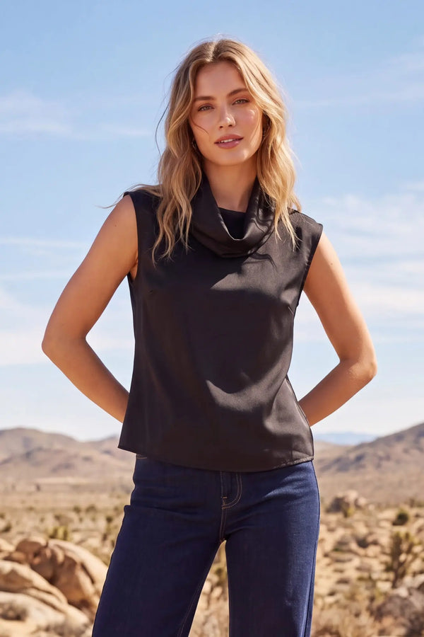 Molly Silky Cowl Neck
