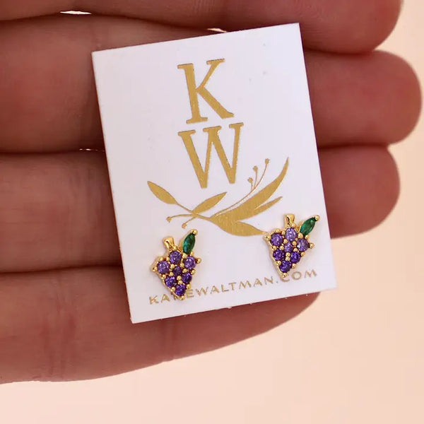 Katie Waltman Grape Studs