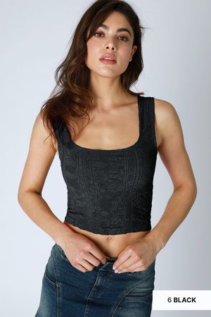 Double Lace Square Tank