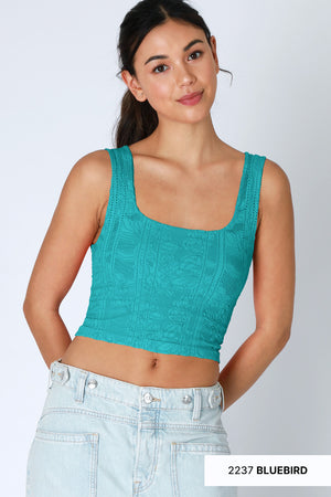 Double Lace Square Tank