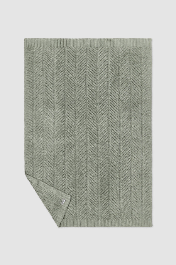 Barefoot Dreams Cozy Shine Herringbone Blanket