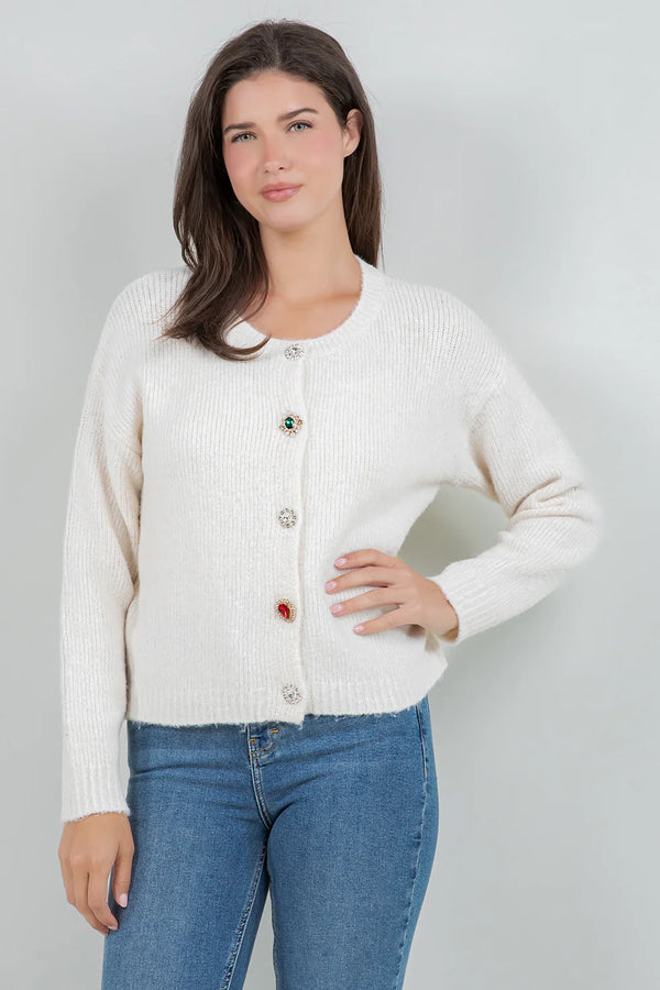 Danny Vintage Pins Button Cardigan