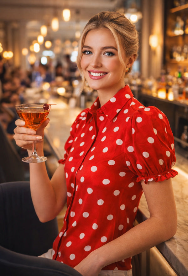 Sadie Polkadot Blouse
