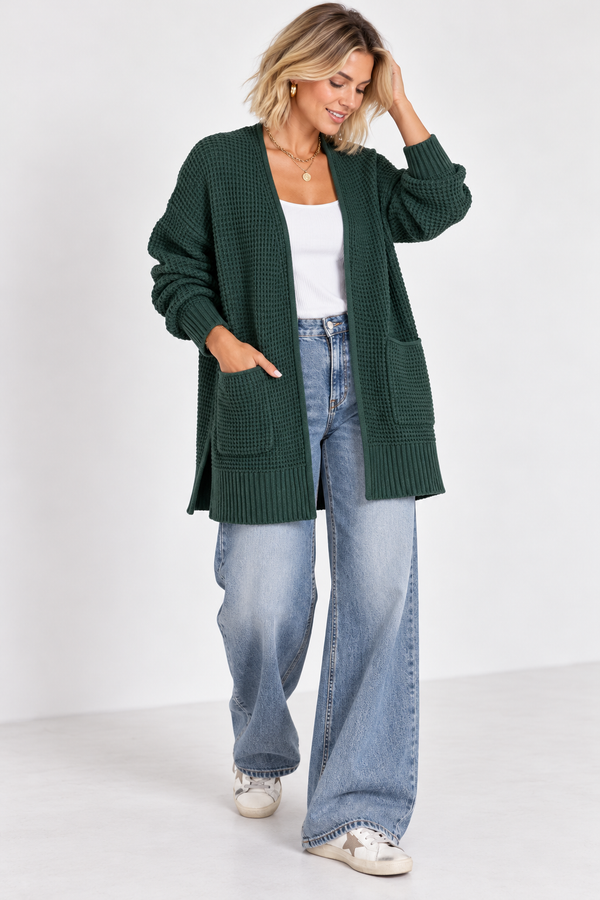 Lynette Waffle Cardigan