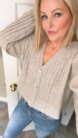 Daniella Button Front Sweater