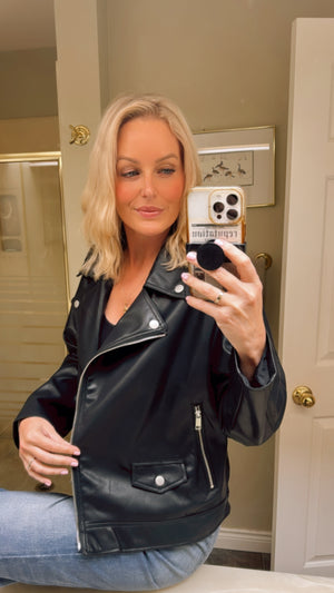 Tara Pleather Super Soft Moto Jacket