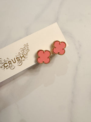 Stainless Steel Waterproof Clover Earrings