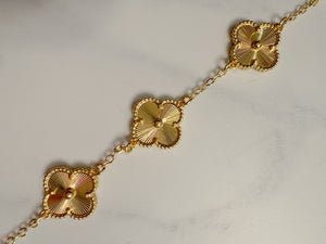 Waterproof Gold Clover Bracelet