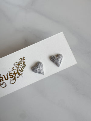 Amelia CZ Heart Studs