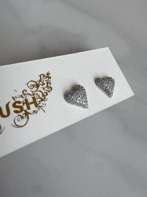 Amelia CZ Heart Studs