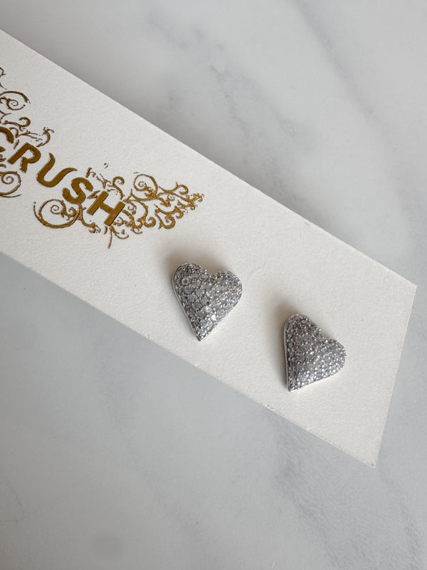 Amelia CZ Heart Studs