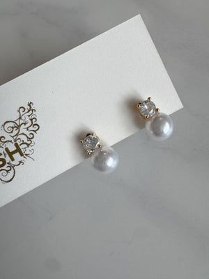 Reece CZ Pearl Studs