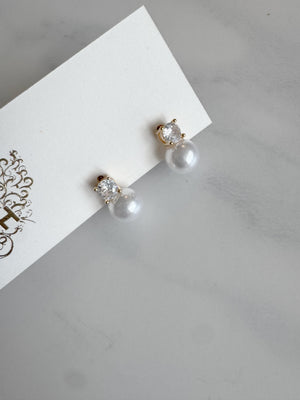 Reece CZ Pearl Studs