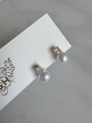 Reece CZ Pearl Studs