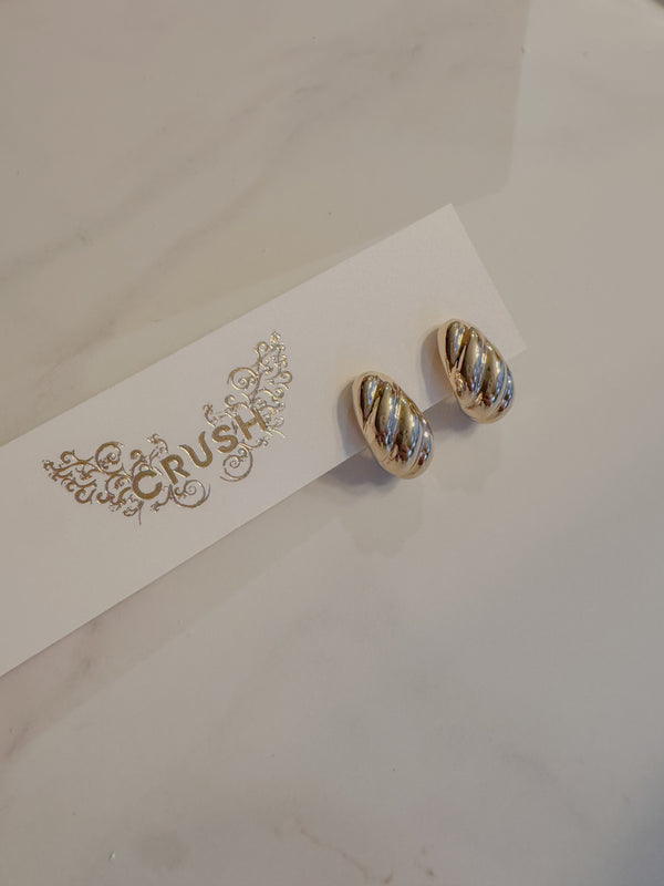 Croissant Tear Drop Studs