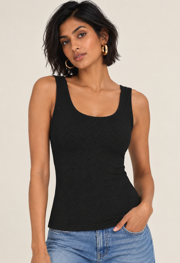 Reversible Tonal Zebra Tank