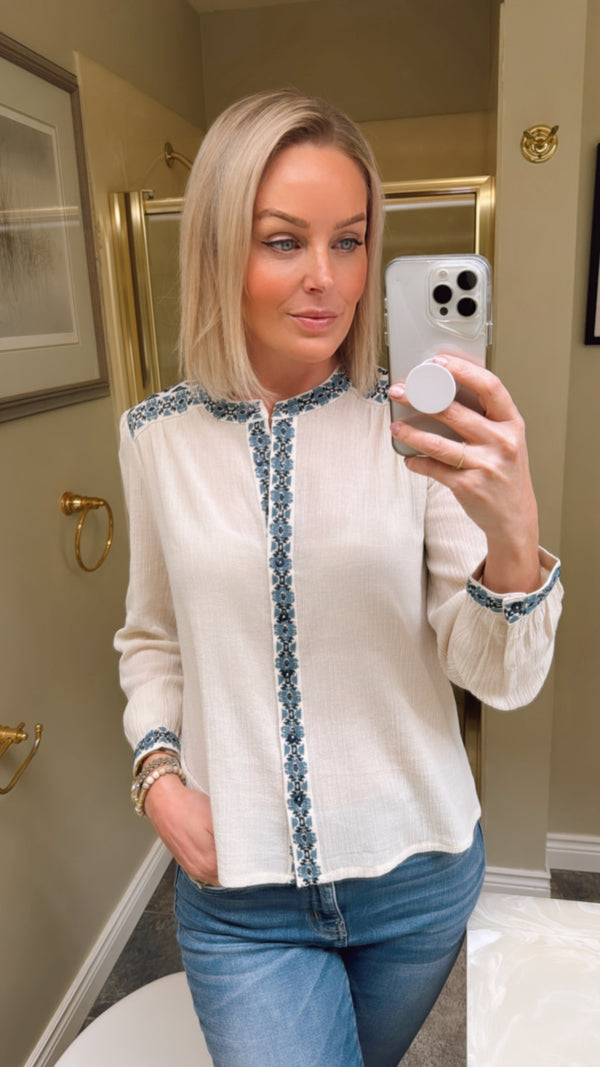 Elaine Embroidered Blouse