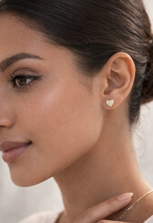 Lauren Little Sparkly Heart Studs