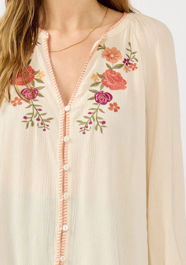 Desert Hideaway Embroidered Blouse