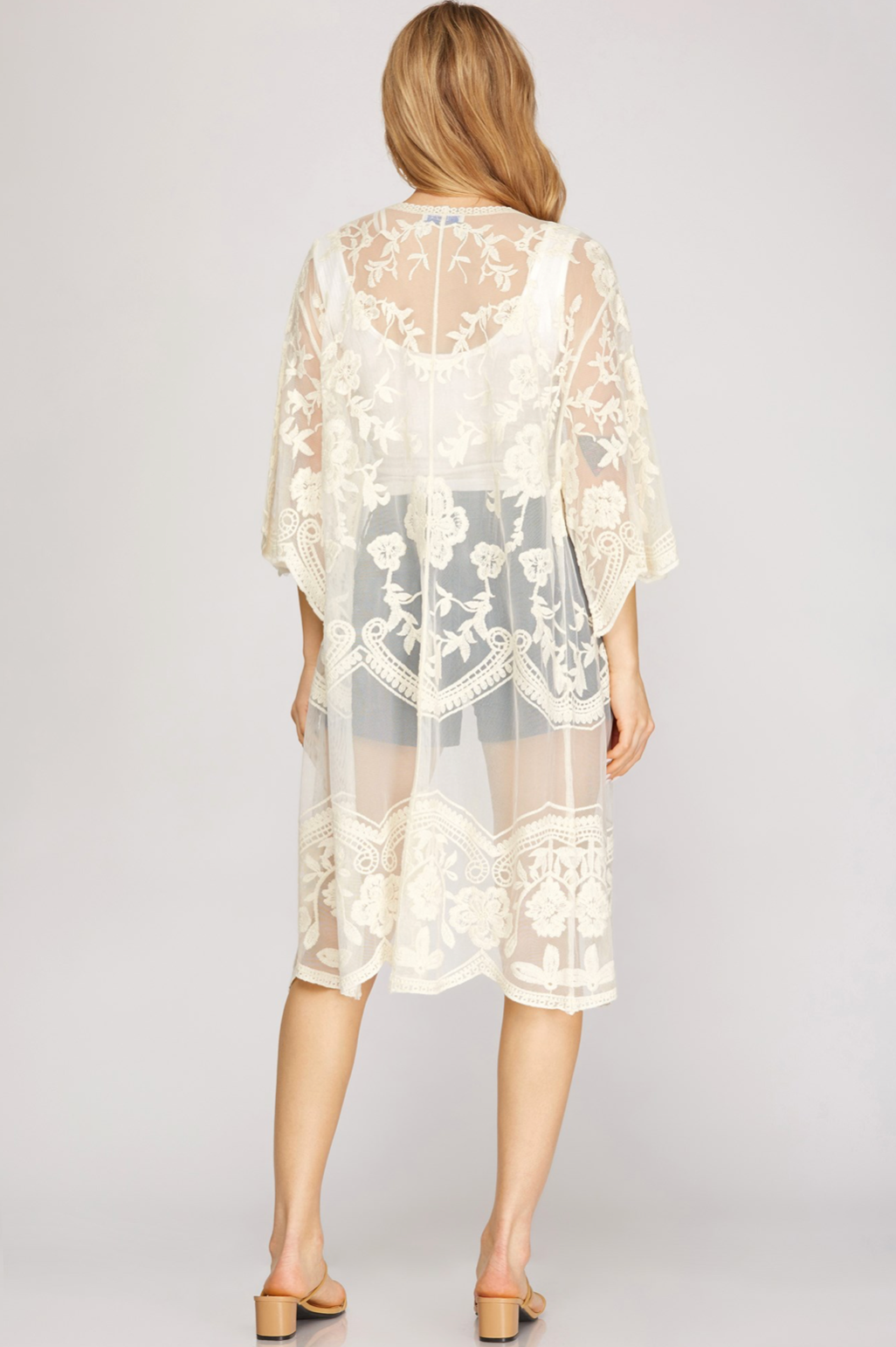 Cream sales kimono dress