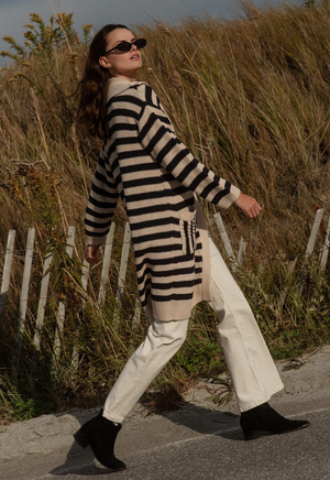 Coastal Striped Cardigan