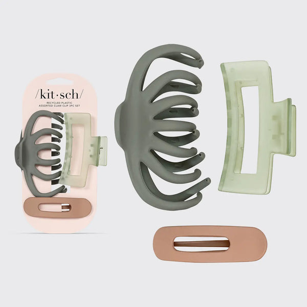 Kitsch Sea Green Claw Clip Set