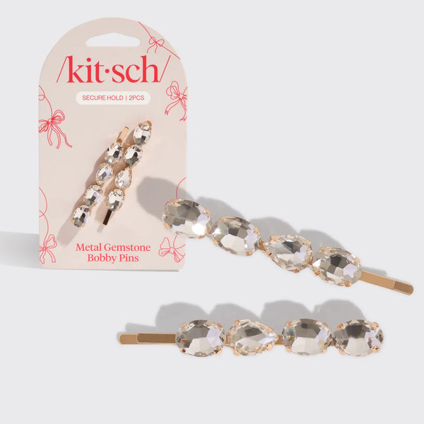 Kitsch Gemstone Bobby Pin Set