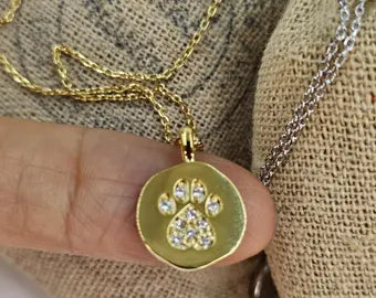 Gold Dipped Paw Necklace